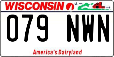 WI license plate 079NWN