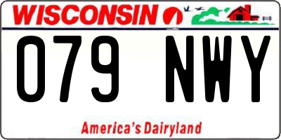 WI license plate 079NWY