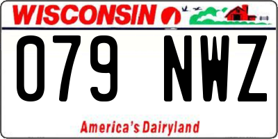 WI license plate 079NWZ