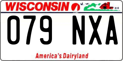 WI license plate 079NXA