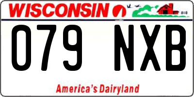 WI license plate 079NXB