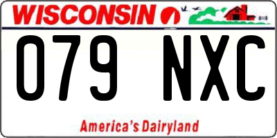WI license plate 079NXC