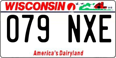 WI license plate 079NXE