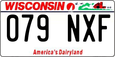 WI license plate 079NXF