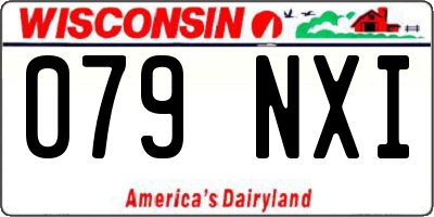 WI license plate 079NXI