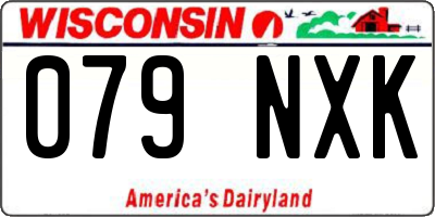 WI license plate 079NXK