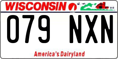 WI license plate 079NXN