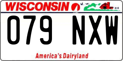 WI license plate 079NXW