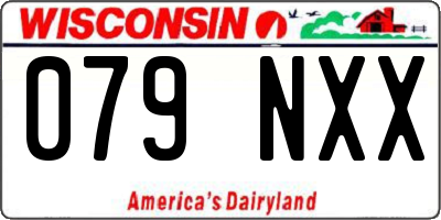 WI license plate 079NXX
