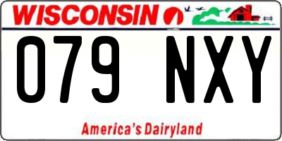 WI license plate 079NXY