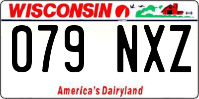 WI license plate 079NXZ