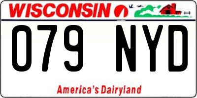 WI license plate 079NYD