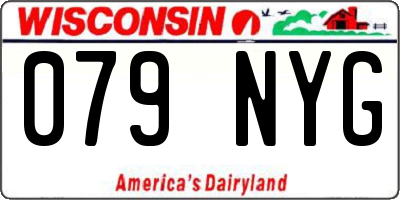 WI license plate 079NYG