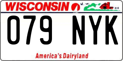 WI license plate 079NYK