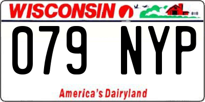 WI license plate 079NYP