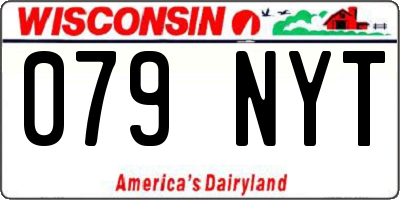 WI license plate 079NYT