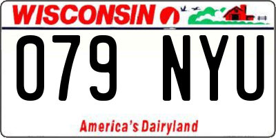 WI license plate 079NYU