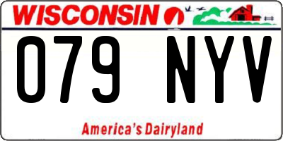 WI license plate 079NYV