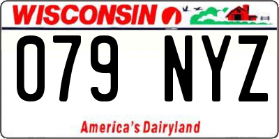 WI license plate 079NYZ