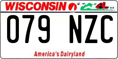 WI license plate 079NZC