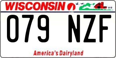 WI license plate 079NZF
