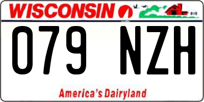 WI license plate 079NZH