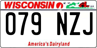 WI license plate 079NZJ