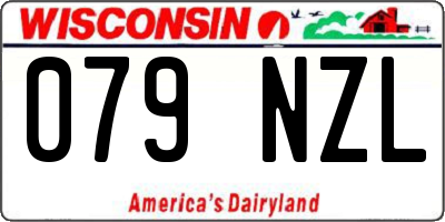 WI license plate 079NZL