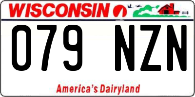 WI license plate 079NZN