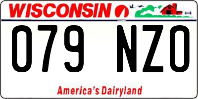 WI license plate 079NZO