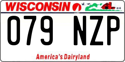 WI license plate 079NZP