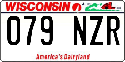 WI license plate 079NZR