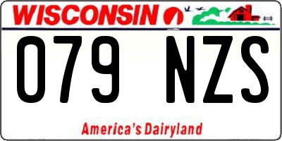 WI license plate 079NZS