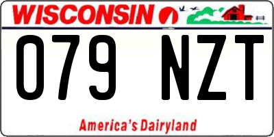 WI license plate 079NZT