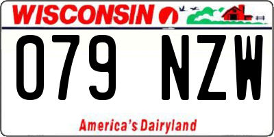 WI license plate 079NZW