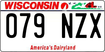WI license plate 079NZX