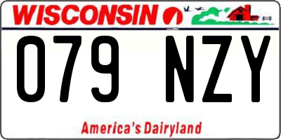 WI license plate 079NZY