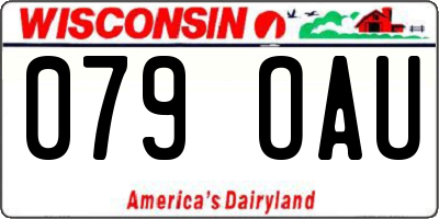 WI license plate 079OAU