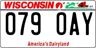 WI license plate 079OAY