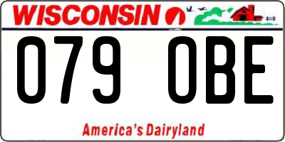 WI license plate 079OBE