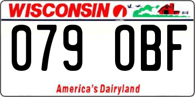 WI license plate 079OBF