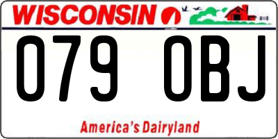 WI license plate 079OBJ