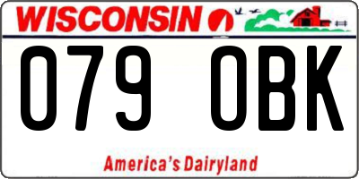 WI license plate 079OBK
