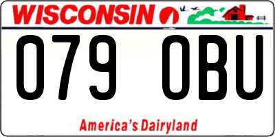 WI license plate 079OBU
