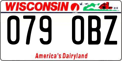 WI license plate 079OBZ