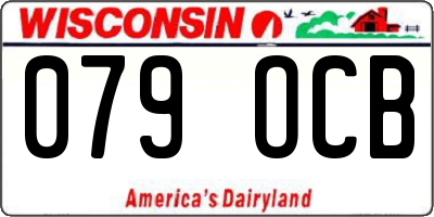 WI license plate 079OCB