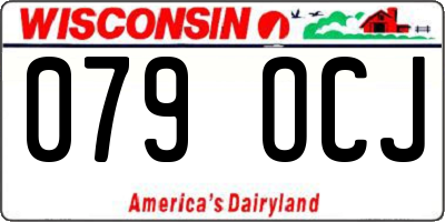 WI license plate 079OCJ