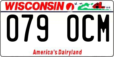 WI license plate 079OCM