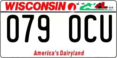 WI license plate 079OCU