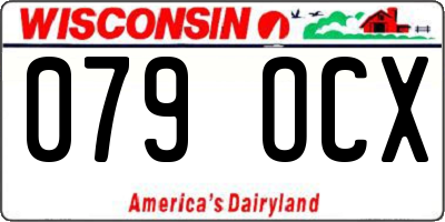 WI license plate 079OCX